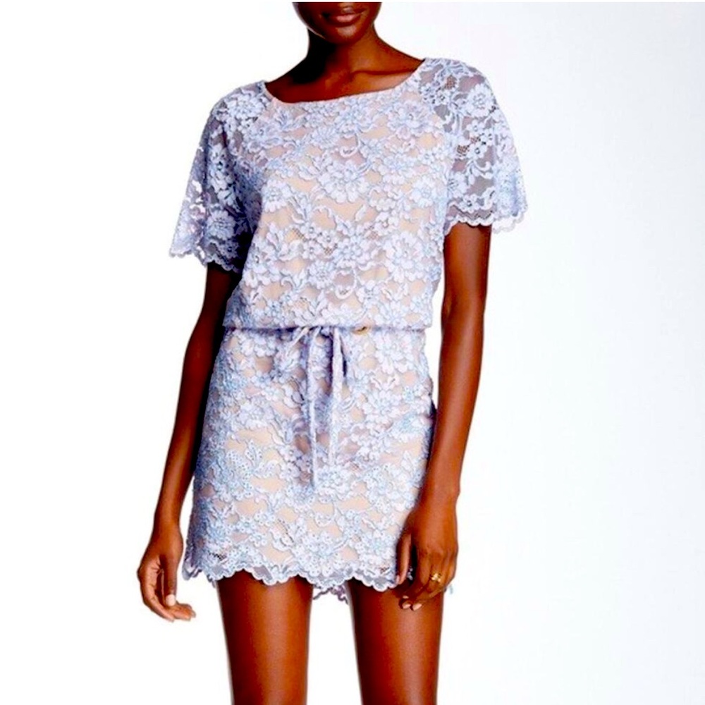 DVF Waist tie lace dress